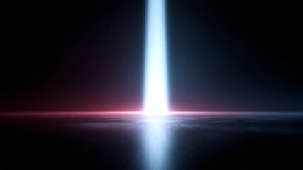 Futuristic beam bright light dark background glowing horizon sci fi landscape surreal scene abstract neon glow dramatic lighting mystery atmosphere spotlight reflection mystical energy cuts through - Powered by Adobe