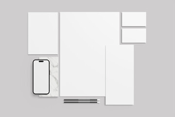 High quality stationery mockup for branding