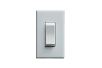 Grey light switch, isolated