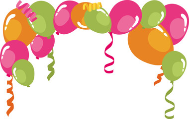 Frame Balloons Corner Border