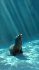 sea lion in the water