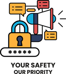 A black and white image of a lock with a key