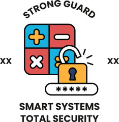 A white background with a black and white image of a lock and key