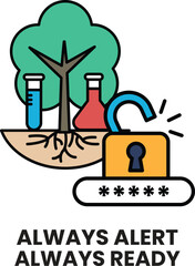 A black and white image of a tree with a lock on it and a key