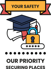 A black and white image of a graduation cap