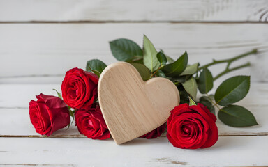 LOVE Text Made of Red Roses