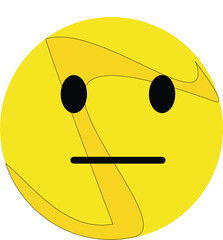 A cheerful yellow smiley face emoticon icon featuring a happy smile and cartoon character expression designed as a vector illustration symbol of joy and happiness