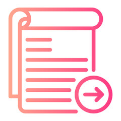 Obraz premium right arrow gradient icon