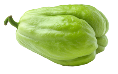 Freshly harvested chayote squash highlighting smooth surface and wholesome natural appearance isolated on transparent background PNG