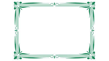 Elegant green classic border frame