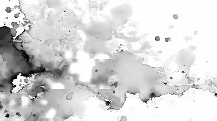 Abstract Black and White Watercolor Background Texture Grunge Artistic