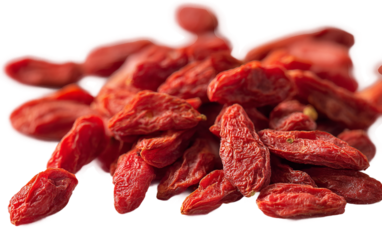 Natural goji berries harvested and dried for antioxidant rich snacks beverages and balanced lifestyles isolated on transparent background PNG