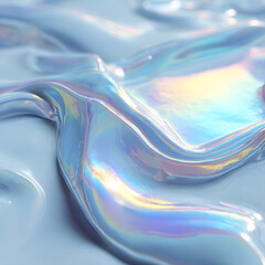 Abstract digital creation close-up of captivating liquid reflections and dreamy serenity