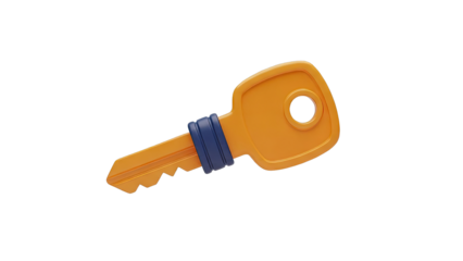 Orange 3D Key with Blue Band