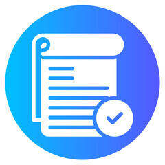 Fototapeta premium check gradient icon