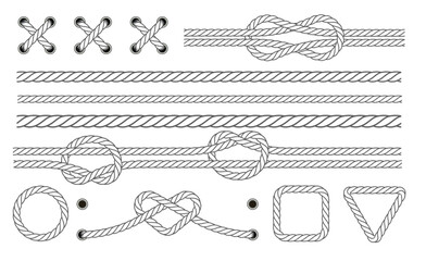 Fototapeta premium Nautical rope set