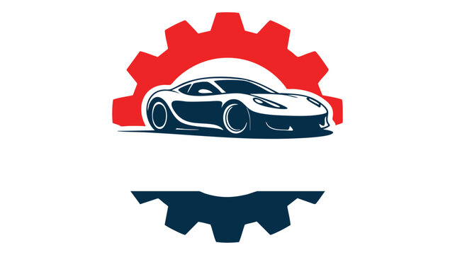Sporty car gear logo design