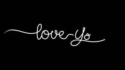 love you animated text lettering handwriting i love you 4k looping croma