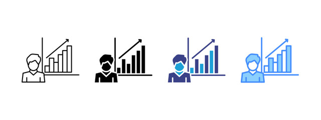Scalability  icon set multiple style collection