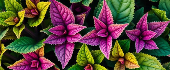 Vibrant green leaves, close-up detail of healthy foliage,  detail,  sunlight