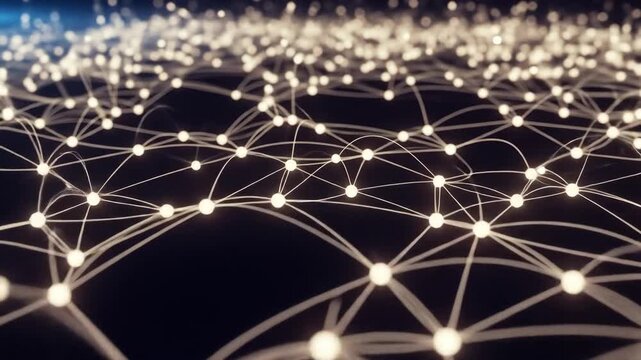 Networking Innovations, Digital Connections, Abstract Visualization, Technology, Dark Environment, Close-Up Viewpoint, Future Concept