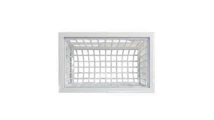 White Louvre Vent on White Background