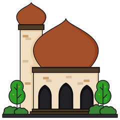 illustration of mosque