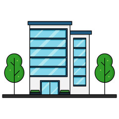 vector illustration of a office building