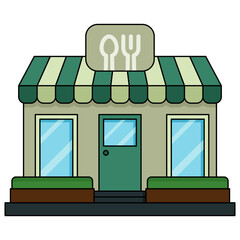vector illustration of a restaurant