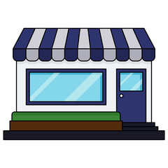 illustration of store shop with owning 