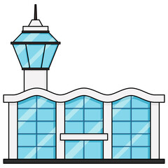 illustration of airport