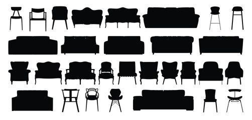 Illustrations of Sofas and Armchairs