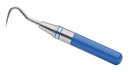 Dental Explorer Tool with Blue Handle
