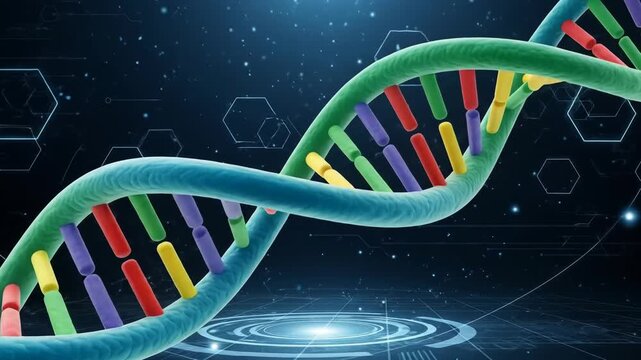 DNA Structure Analysis in Laboratory Environment, 4K Visualization, December 2025