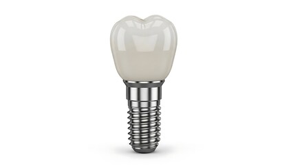 dental implant with crown for prosthetic tooth restoration procedure