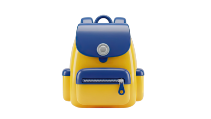Yellow and blue cartoon backpack