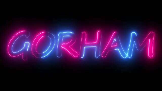 flickering neon caribou text animation. neon sign that flickers and glows with CARIBOU