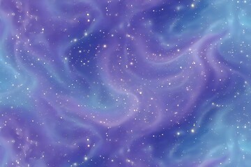 purple Cosmic Nebula Galaxy Background with Glowing Stars
