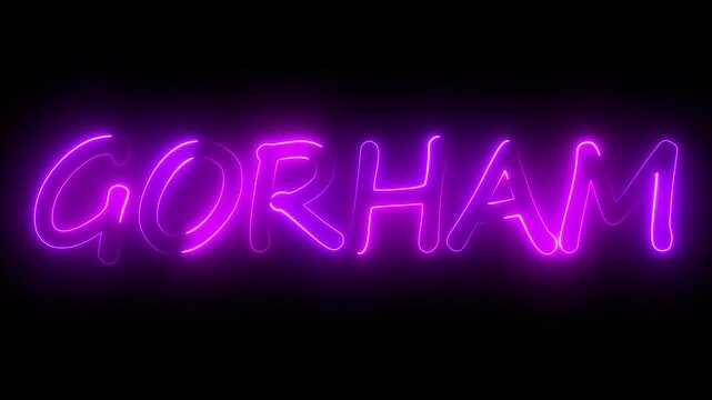 flickering neon caribou text animation. neon sign that flickers and glows with CARIBOU