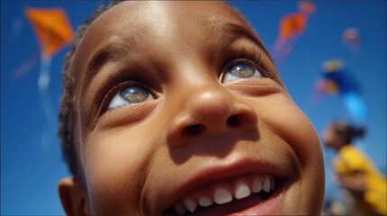 A young boy with a toothy smile