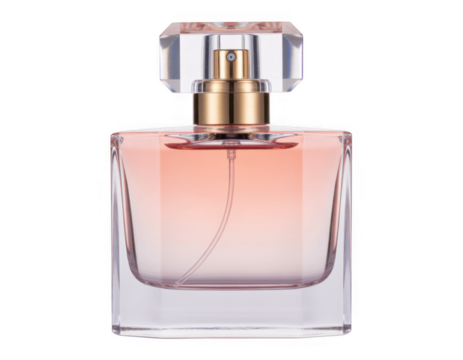 Pink perfume bottle isolated pink liquid isolated on a transparent background - Powered by Adobe