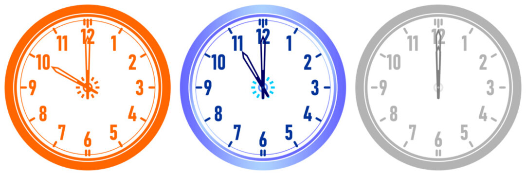 Vector Illustration of Clock Face for Timing and Planning, Ideal for UI/UX design, websites, mobile apps, presentations, business planning, and time-related infographics.