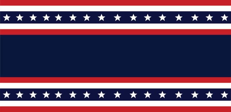 Patriotic Background Design Featuring Red, White, and Blue Stripes with White Stars on a Dark Blue Field