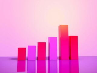 A series of ascending bars, with the final bar reaching the highest point,  achievement,  highest