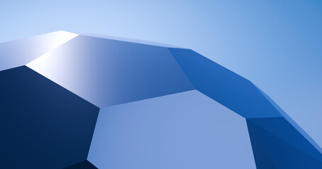 blue 3d soccer ball on blue sky wallpaper