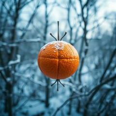 basketball on the snow