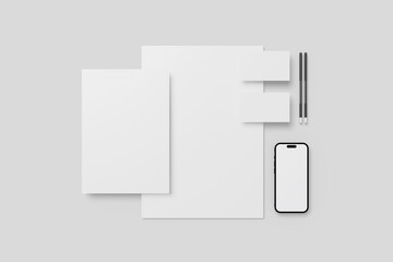 High quality stationery mockup for branding