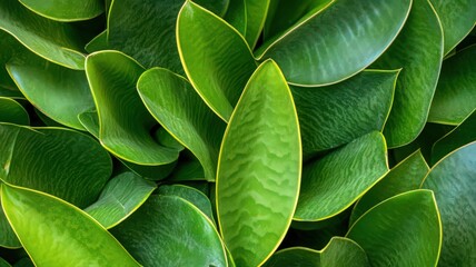Obraz premium Close Up Green Botanical Leaf Texture Background