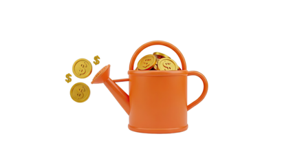Watering Can Filled with Golden Coins