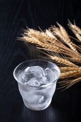 日本のお酒、麦焼酎のロック